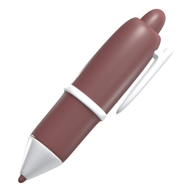 Ballpoint Pen 3D Model For Writing And Design