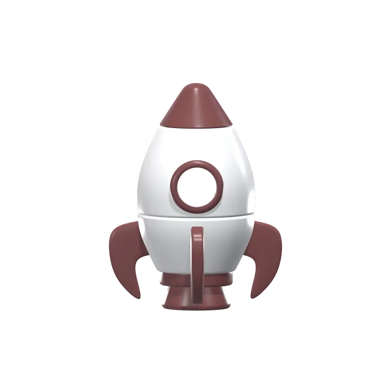 Rocket 3D Icon Model